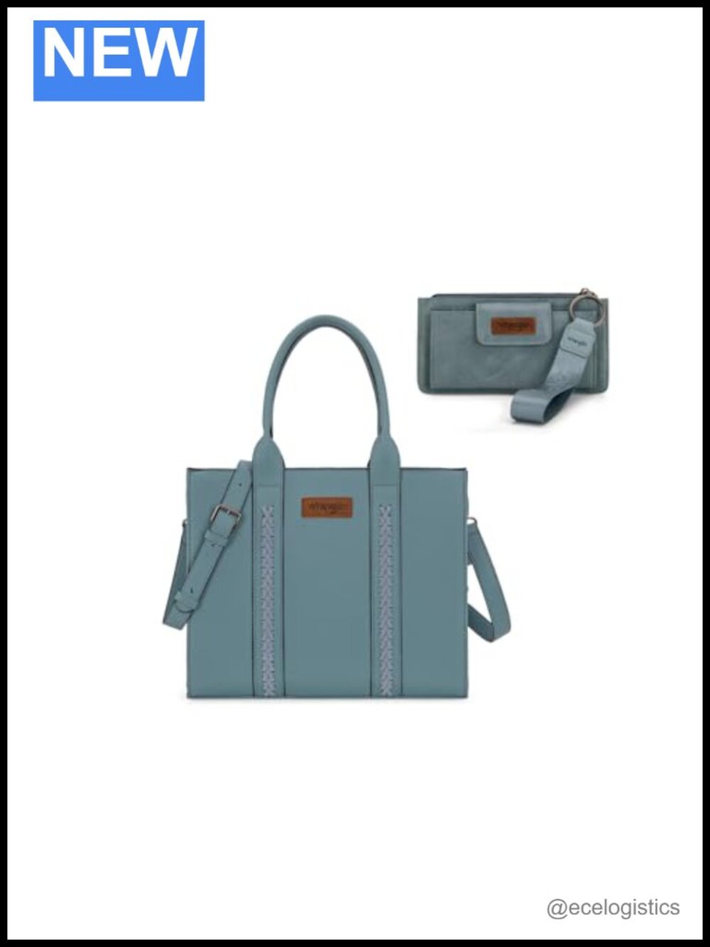 Large Anti-Theft Tote Bag with Wristlet Wallet